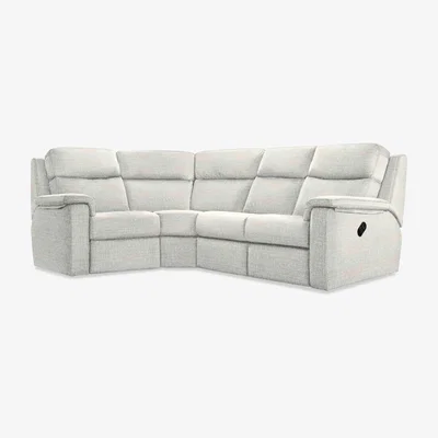 Furniture Village G Plan - Thornbury Fabric Manual Recliner Left Hand Facing Corner Sofa - Waffle Taupe