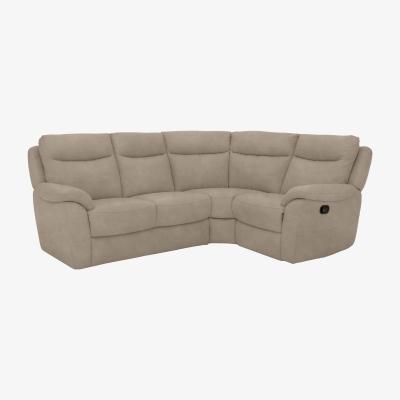 Furniture Village Snug Compact Fabric Manual Recliner Corner Sofa - Beige