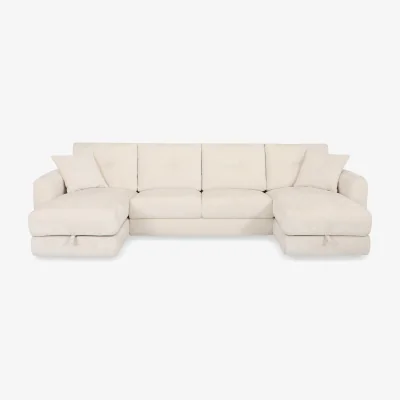 Furniture Village Nest Large Fabric U-Shaped Corner Sofa with Double Storage Chaises - Sofas and Armchairs - In Time for Christmas
