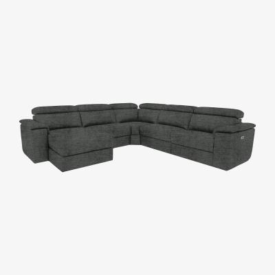 Furniture Village Nicoletti Italia - Davide Large Fabric Left Hand Facing Corner Power Recliner Sofa with Chaise End