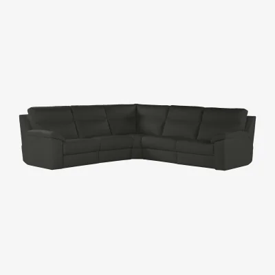 Furniture Village Nicoletti - Pepino Large Leather Corner Sofa - Botero Grigio