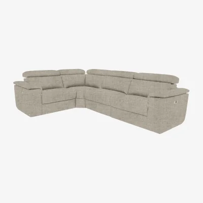 Furniture Village Nicoletti - Davide Small Fabric Left Hand Facing Corner Sofa with Power Recliner