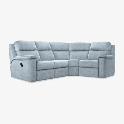 Furniture Village G Plan - Thornbury Fabric Manual Recliner Right Hand Facing Corner Sofa - Libby Sky