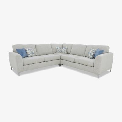 Furniture Village Pippa Fabric Large Corner Sofa - Spring Sea/Sky Ch Ft
