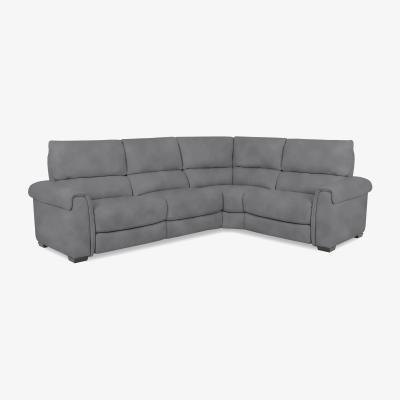 Furniture Village Nixon Fabric Right Hand Facing Corner Power Recliner Sofa - Dove