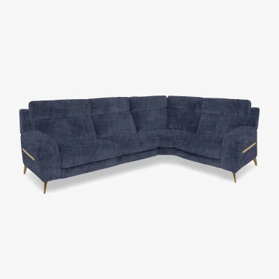 Furniture Village Eclipse Small Fabric Right Hand Facing Corner Sofa - Dark Denim