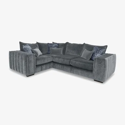Furniture Village Oh So Glam Garland Left Hand Facing Corner Sofa - Dolphin