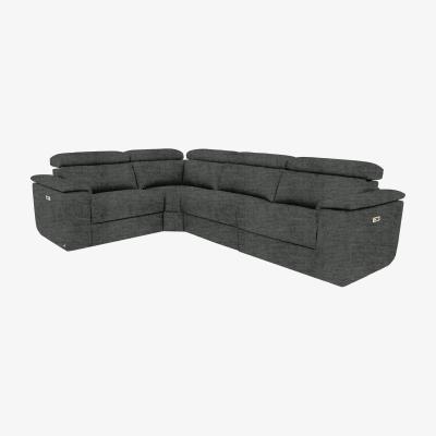 Furniture Village Nicoletti Italia - Davide Small Fabric Left Hand Facing Corner Sofa with Power Recliner