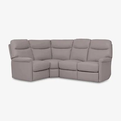 Furniture Village Compact Collection Lille NC Leather Left Hand Facing Corner Sofa - Feather
