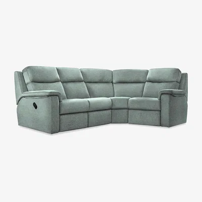 Furniture Village G Plan - Thornbury Fabric Manual Recliner Right Hand Facing Corner Sofa - Dapple Kingfisher