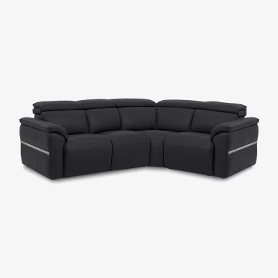 Furniture Village Dolomite Small Leather Right Hand Facing Corner Sofa - Lavender