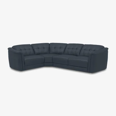 Furniture Village Monarch Small Leather Left Hand Facing Corner Sofa