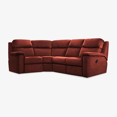 Furniture Village G Plan - Thornbury Fabric Manual Recliner Left Hand Facing Corner Sofa - Burgundy