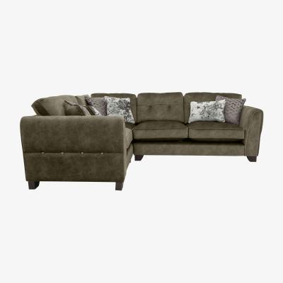 Furniture Village Ariana Small Fabric Classic Back Left Hand Facing Corner Sofa - Sage