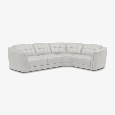 Furniture Village Monarch Small Leather Right Hand Facing Corner Sofa