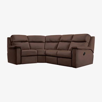 Furniture Village G Plan - Thornbury Leather Manual Recliner Left Hand Facing Corner Sofa - Capri Oak