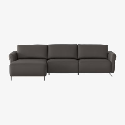 Furniture Village Nicoletti - Bella Leather Chaise Sofa - Grey