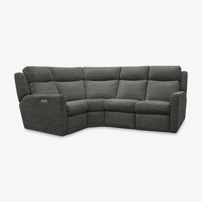 Furniture Village G Plan - Wren Small Fabric Corner Sofa with Power Recliner - Victoria Slate