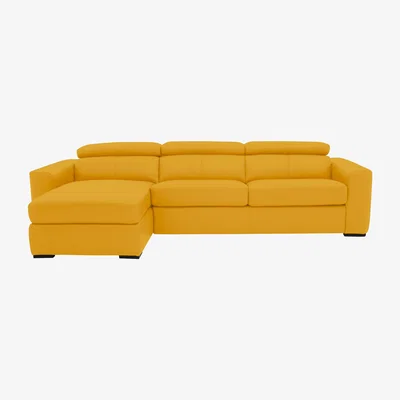 Furniture Village Infinity Leather Corner Chaise Sofa with Storage- World of Leather