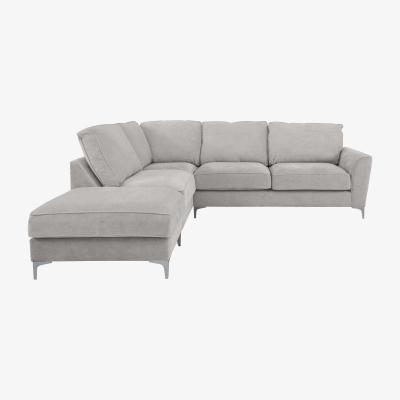 Furniture Village Legend Classic Back Fabric Left Hand Facing Corner Sofa with Light Feet - Cosmo Silver