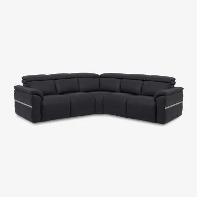 Furniture Village Dolomite Large Leather Corner Sofa - Lavender