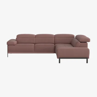 Furniture Village Nicoletti - Theron Leather Chaise Sofa