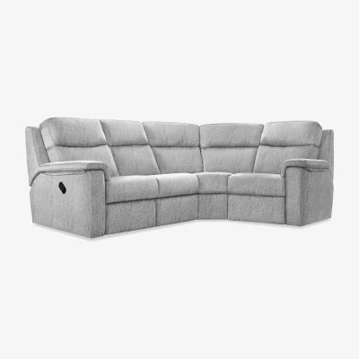 Furniture Village G Plan - Thornbury Fabric Manual Recliner Right Hand Facing Corner Sofa - Libby Cloud