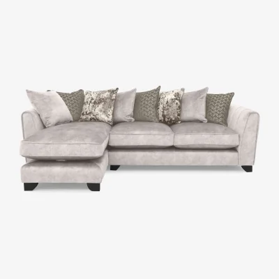 Furniture Village Mariah Fabric Pillow Back Left Hand Facing Chaise End Sofa