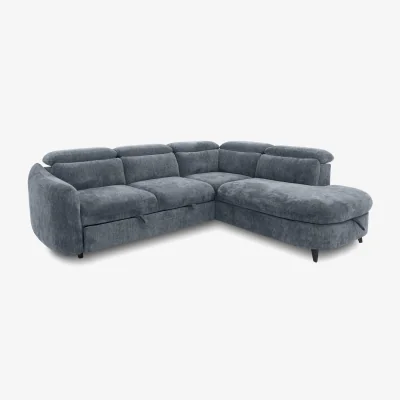 Furniture Village Snooze Right Hand Facing Corner Sofa Bed with Chaise End Storage - Dolphin