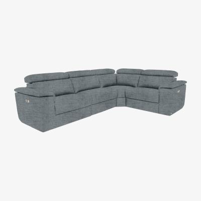 Furniture Village Nicoletti Italia - Davide Small Fabric Right Hand Facing Corner Sofa with Power Recliner