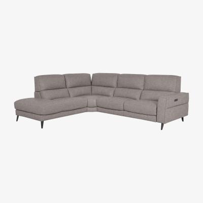 Furniture Village Axel Fabric Left Hand Facing Chaise End Power Recliner Sofa - Wild Dove