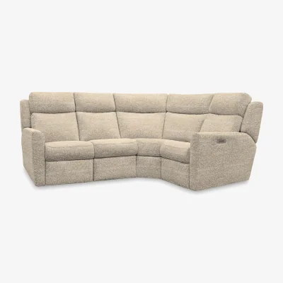 Furniture Village G Plan - Wren Small Fabric Corner Sofa with Power Recliner - Kampala Beige