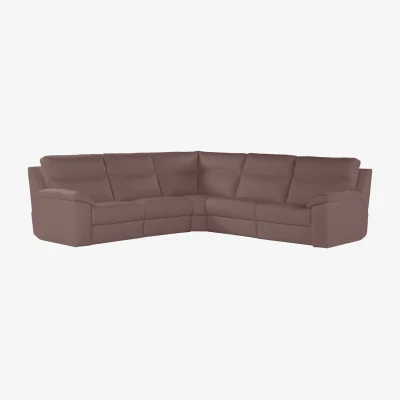 Furniture Village Nicoletti - Pepino Large Leather Corner Sofa - Botero Cipria