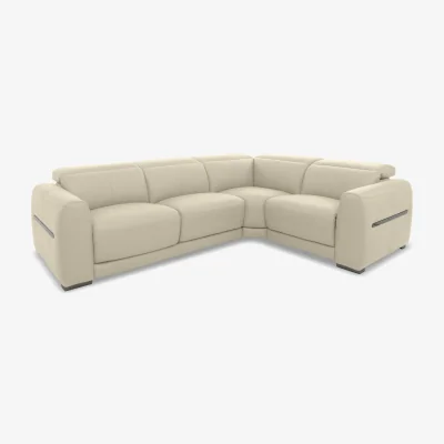 Furniture Village World of Leather - Edison Small Leather Right Hand Facing Corner Sofa - Bisque
