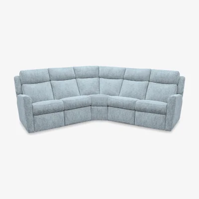 Furniture Village G Plan - Wren Large Fabric Corner Sofa with Power Recliner - Libby Sky