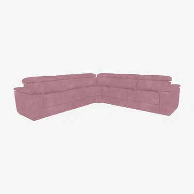 Furniture Village Nicoletti Italia - Davide Large Fabric Corner Sofa - Selma Rosa