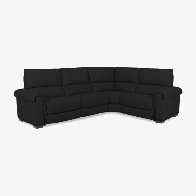 Furniture Village Nixon Fabric Right Hand Facing Corner Power Recliner Sofa - Panther Grey