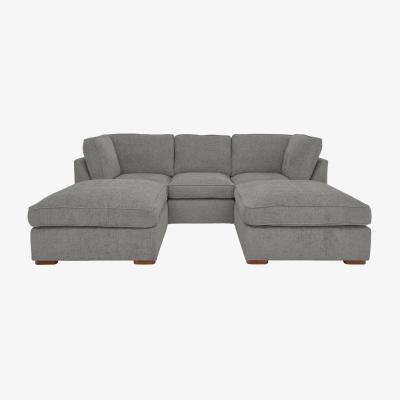 Furniture Village Emilia Small U-Shaped Corner Sofa - Dolphin