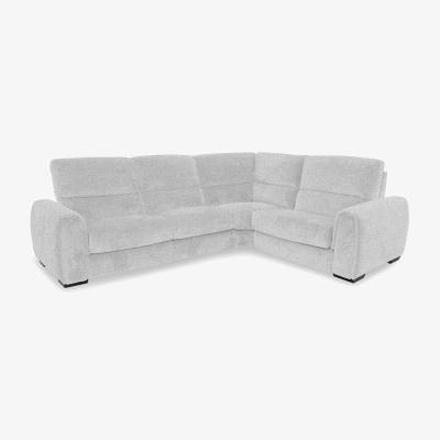 Furniture Village Flex Fabric Small Power Recliner Right Hand Facing Corner Sofa with Storage Arms