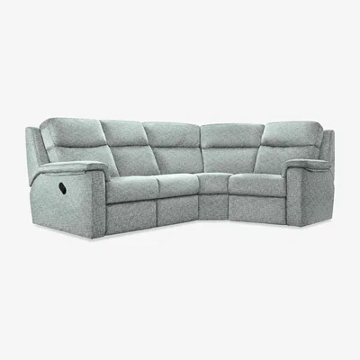 Furniture Village G Plan - Thornbury Fabric Manual Recliner Right Hand Facing Corner Sofa - Remco Light Grey