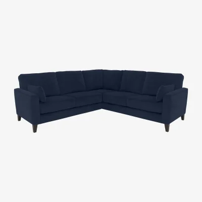 Furniture Village Brondby Large Fabric Corner Sofa - R330 Steel Blue