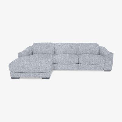 Furniture Village Xavier Fabric Double Power Recliner Left Hand Facing Chaise End Sofa with Power Headrests - Frost