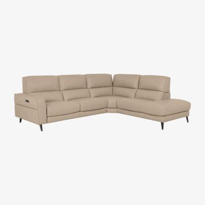 Furniture Village Axel Fabric Right Hand Facing Chaise End Power Recliner Sofa - Bisque