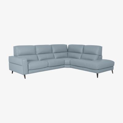 Furniture Village Axel NC Leather Right Hand Facing Chaise End Sofa - Pearl Blue