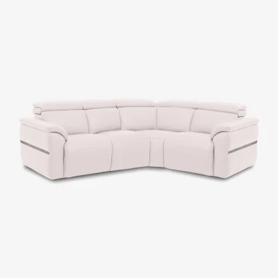 Furniture Village Dolomite Small Leather Right Hand Facing Corner Sofa