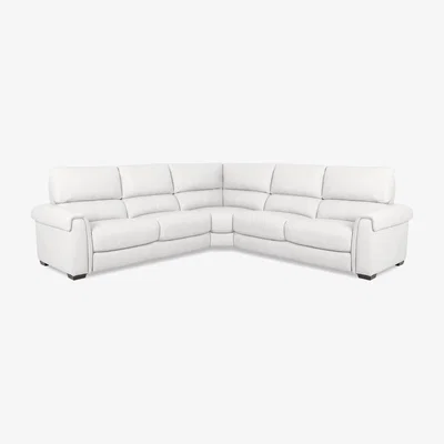 Furniture Village Nixon BV Leather Large Corner Sofa - BV Star White