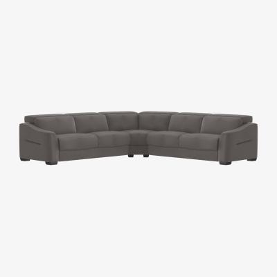 Furniture Village Xavier HW Leather Large Corner Sofa - Elephant