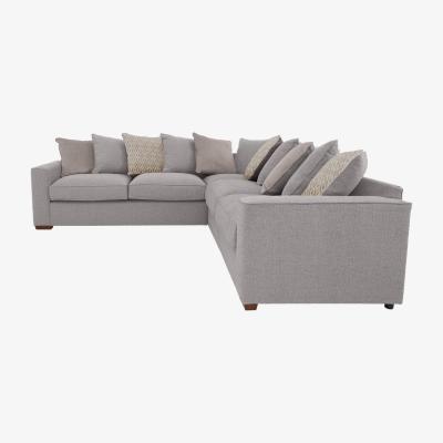 Furniture Village Cory Large Fabric Corner Scatter Back Sofa - Silver