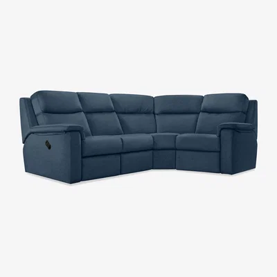 Furniture Village G Plan - Thornbury Fabric Manual Recliner Right Hand Facing Corner Sofa - Stingray Indigo