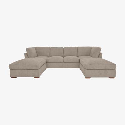 Furniture Village Emilia Large U-Shaped Corner Sofa - Grey
